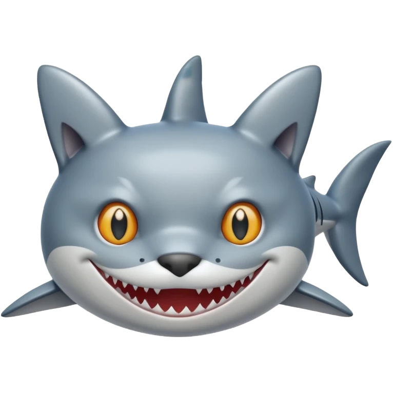 shark body with a cat face emoji