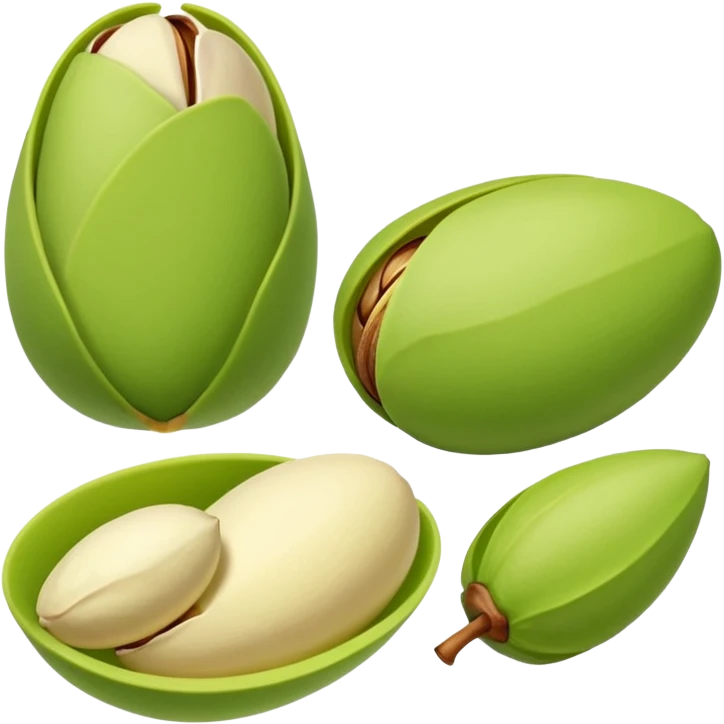 Green pistachio color skin care products emoji
