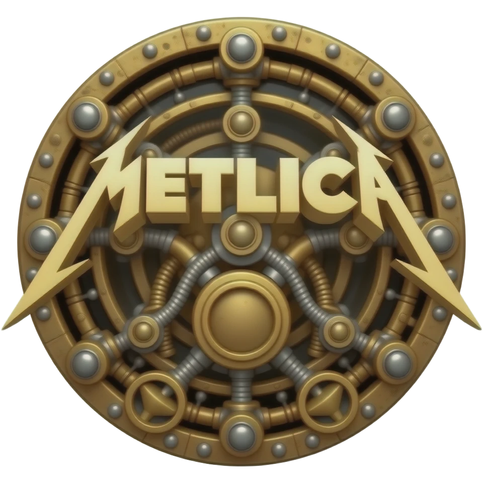 steampunk style - symbol for the band Metallica emoji