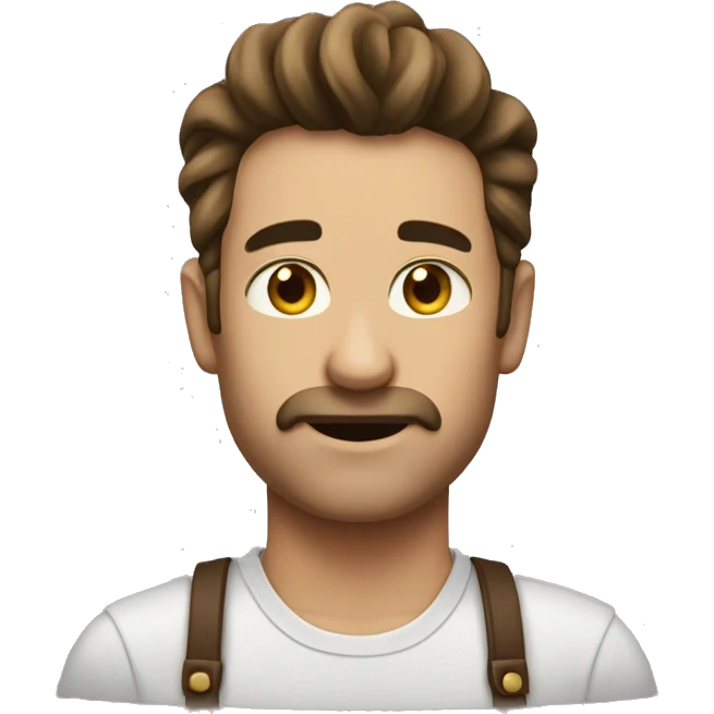 Mörkbrun häst som just vunnit emoji