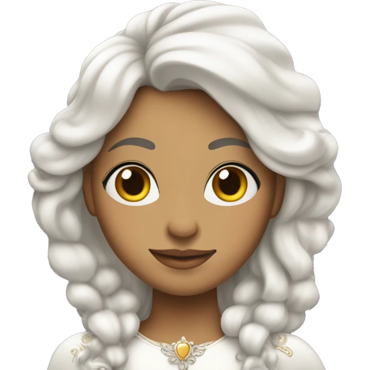 Princesa blanca, con cabello largo churon emoji