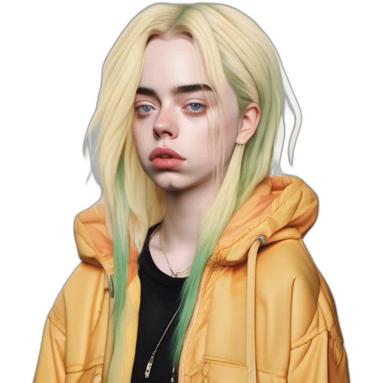 Billie Eilish with blond hair emoji