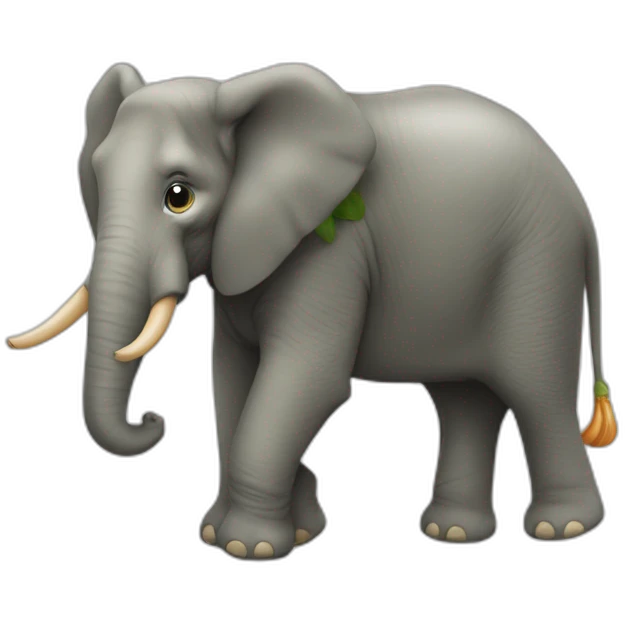 Carotte sur éléphant emoji