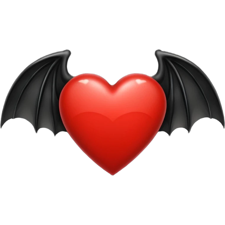 heart with black bat wings emoji