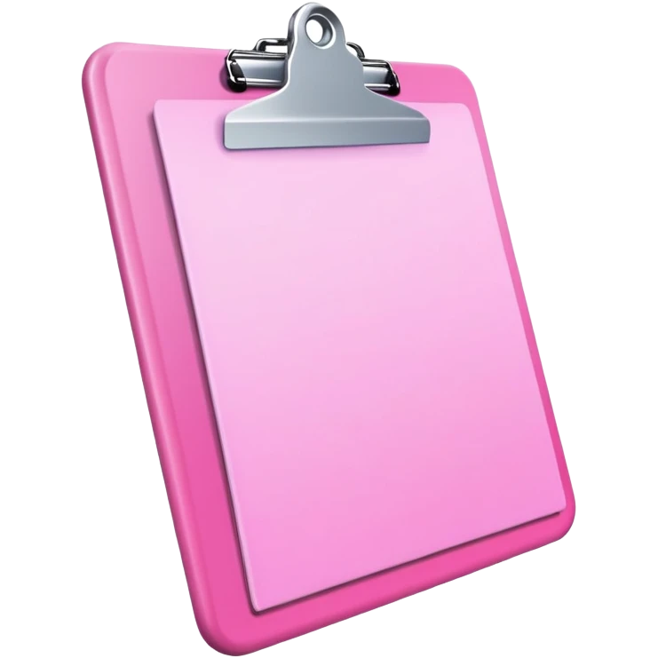 Pink clipboard emoji