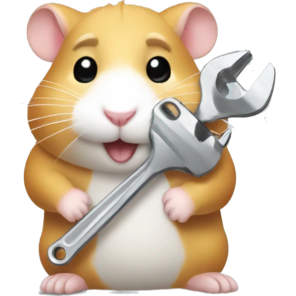 hamster with wrench emoji