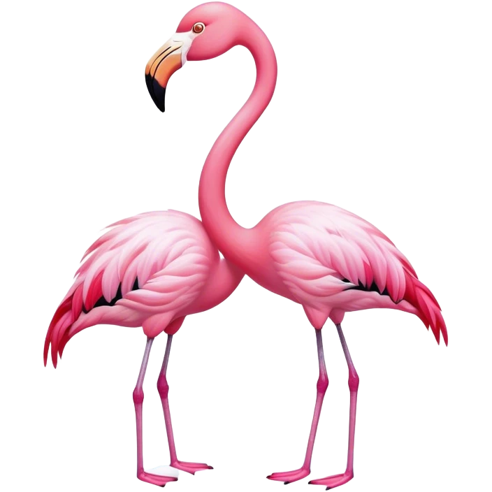 Flamingo in the snow emoji