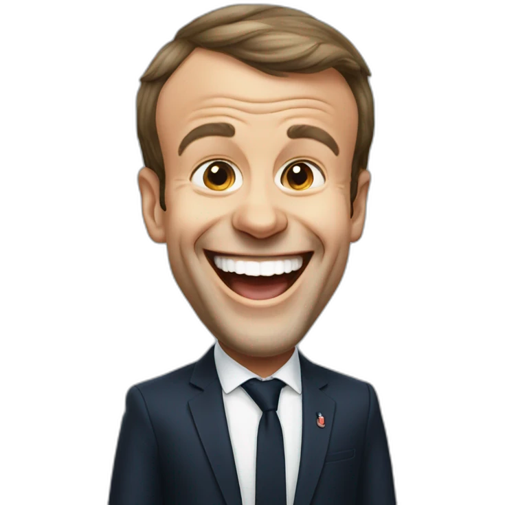 Emmanuel macron laughing emoji