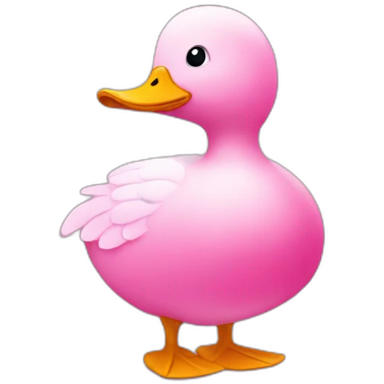 Pink duck emoji