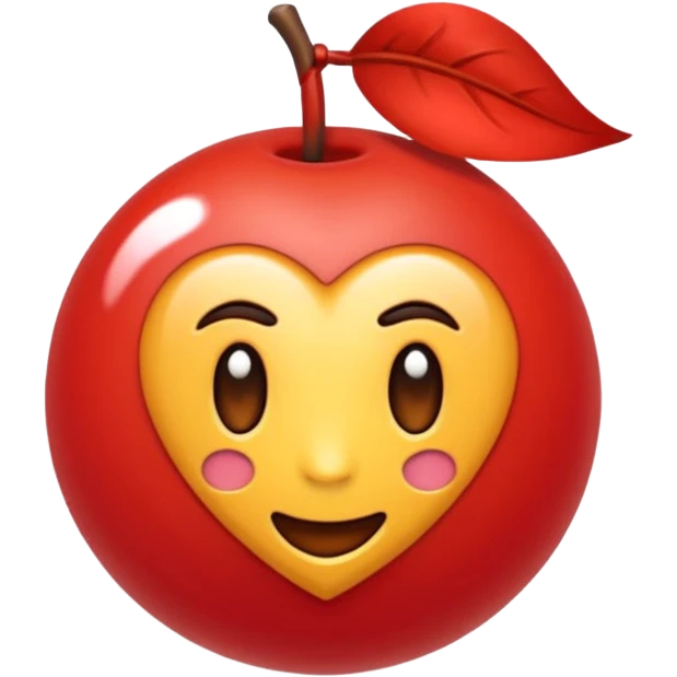 Um laço com coração emoji