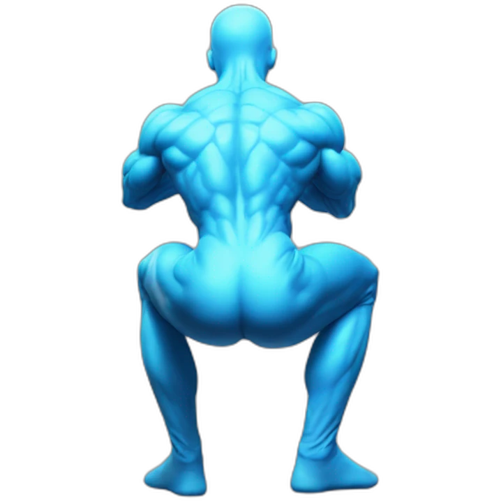 dr manhattan low squat dance back view emoji