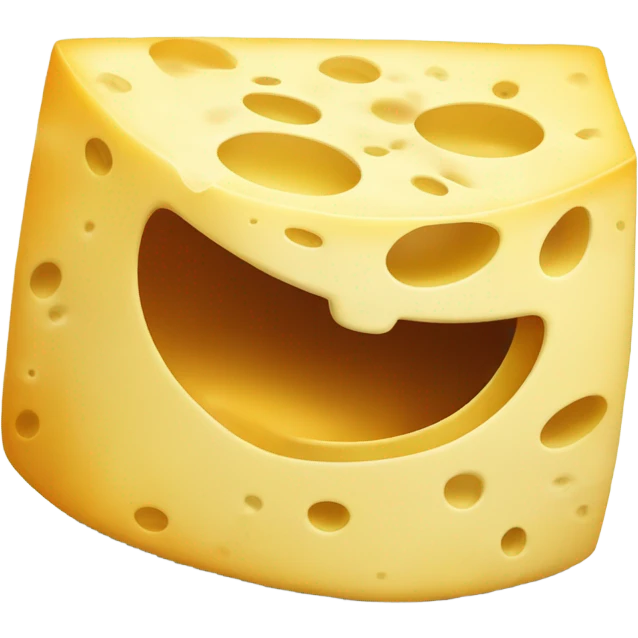 Cheese with a face emoji