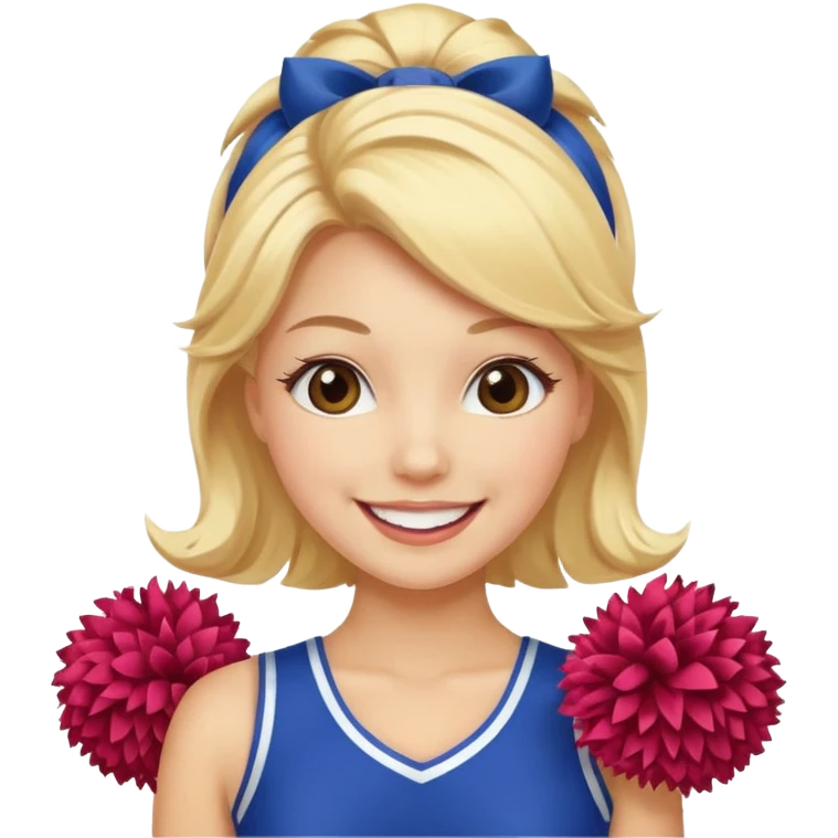 cheerleader with pom pom in front emoji