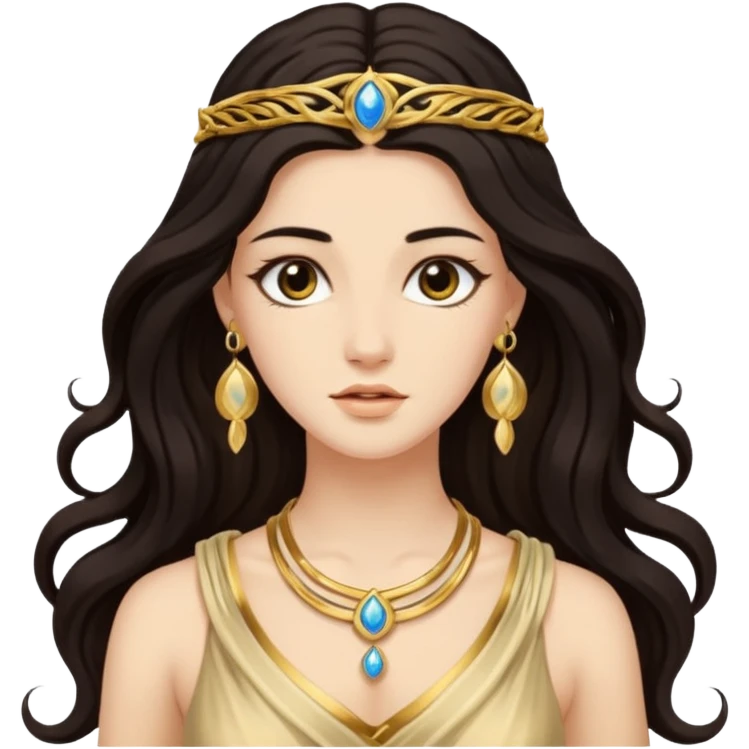 greek goddess back hair emoji