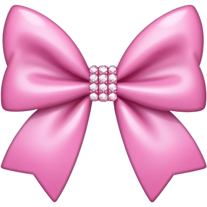 Cute pink bow rhinestones  emoji