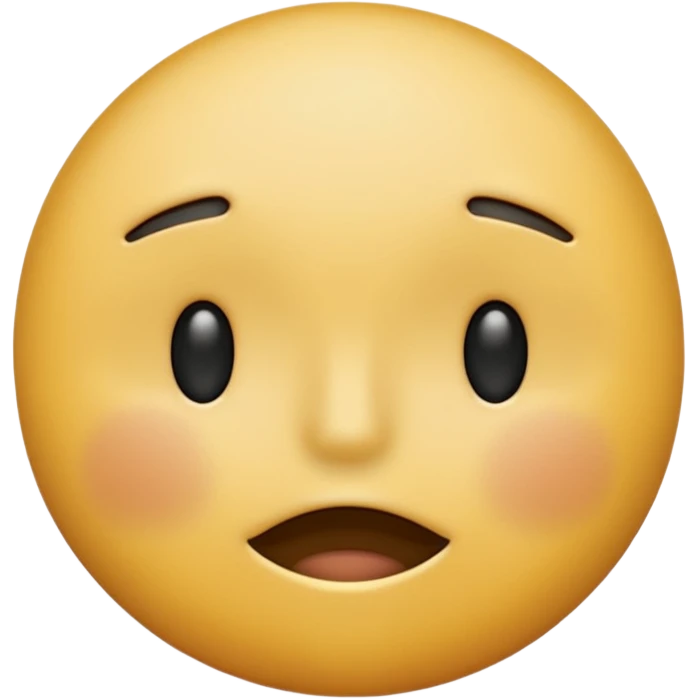 A neutral-colored emoji face (light gray or pale yellow) with half-closed eyes, small dark circles underneath, and a tiny straight-line mouth. A small power symbol (⏻) floats above the head or appears faded on the forehead, suggesting low energy or mental exhaustion. emoji