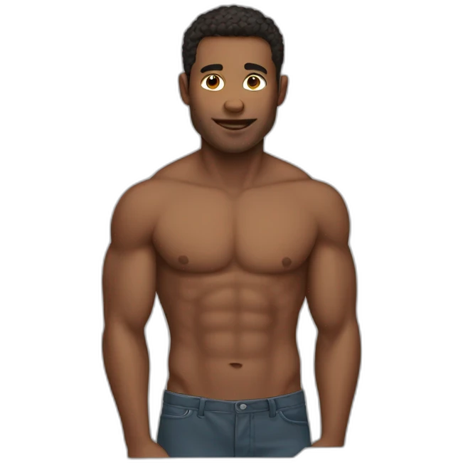 Shirtless man emoji