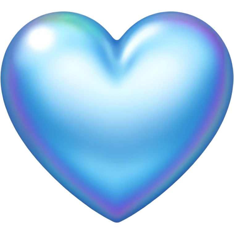 Blue azure pearly heart emoji