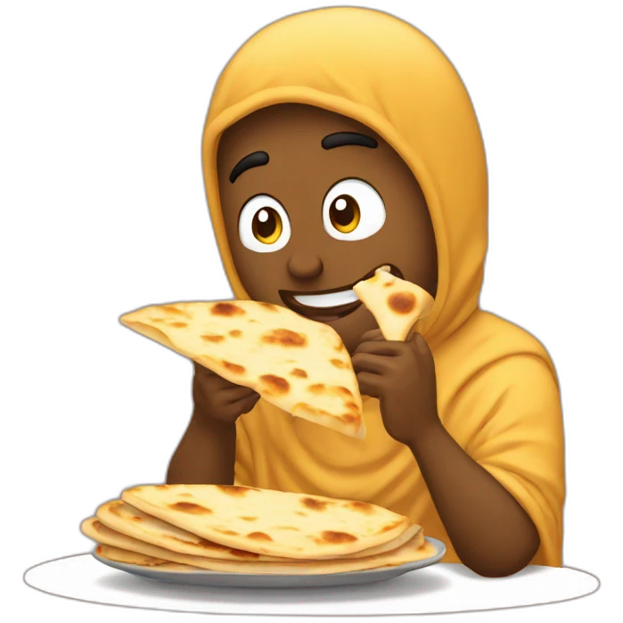 bro eating cheese naans emoji
