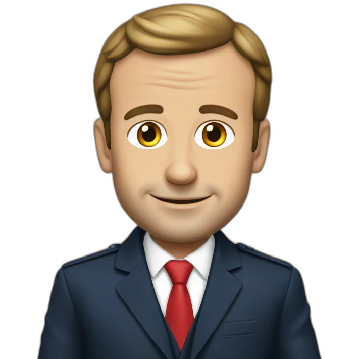 Emmanuel Macron en tenue de maçon emoji