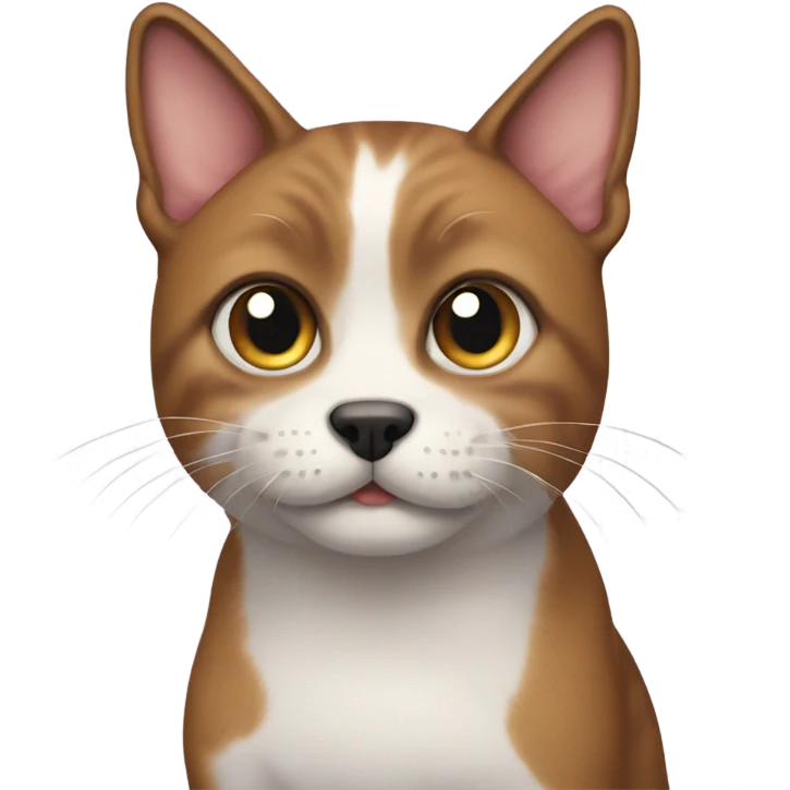Half cat half dog emoji