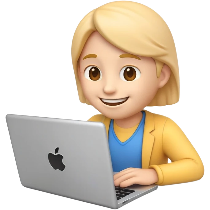 Here’s your 3D emoji character using a laptop! Let me know if you want any adjustments or a different style. 😊💻 emoji