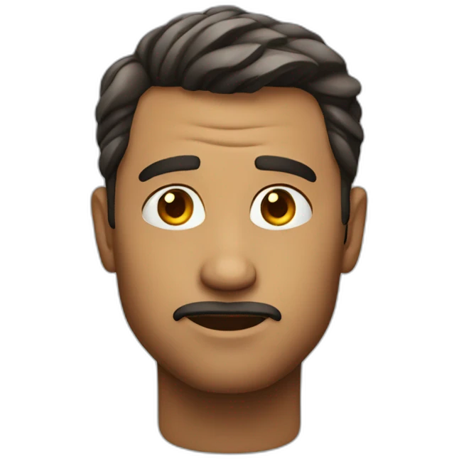 A guy giving side eye emoji