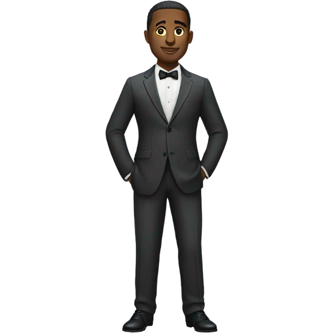 Rich husband wearing a suit full body emoji