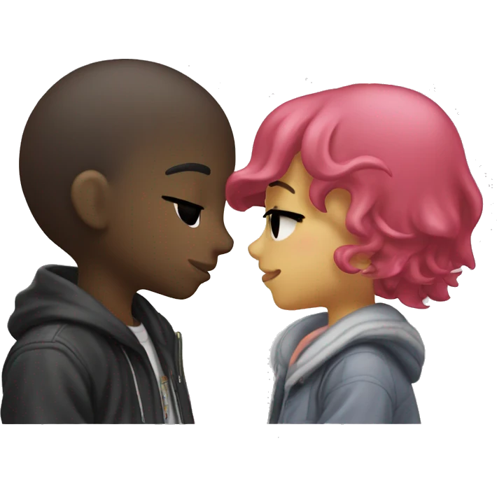 mymelody and badz maru kissing emoji