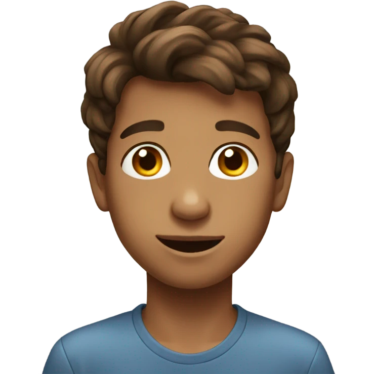 brown haired boy portrait emoji