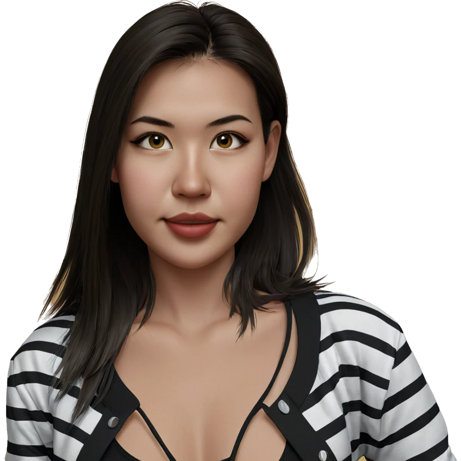 girl in striped shirt emoji