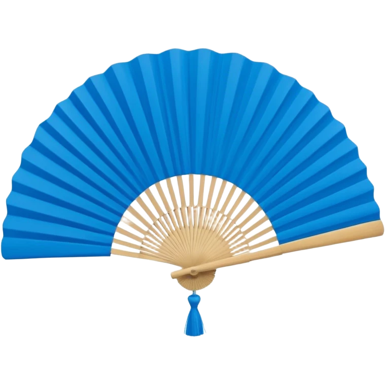 blue paper hand fan emoji