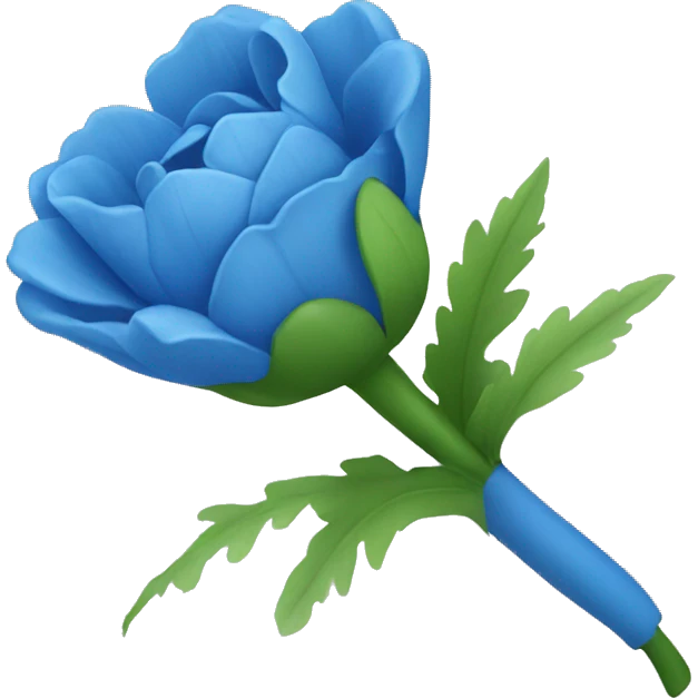 Blue bouquet flower emoji