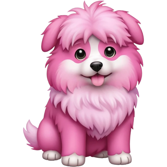Pink dog emoji