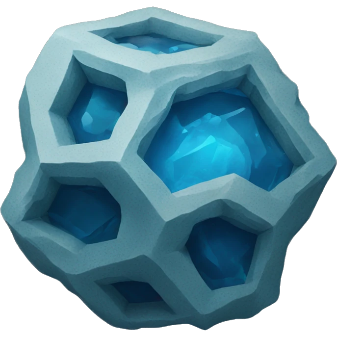 hexagonal blue mineral emoji