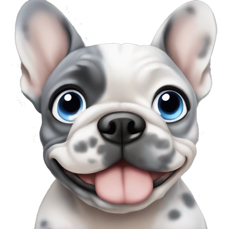 Merle Frenchie with blue eyes emoji