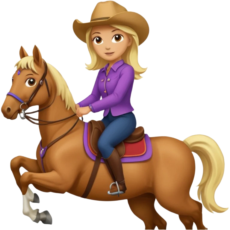 Naked blonde riding emoji