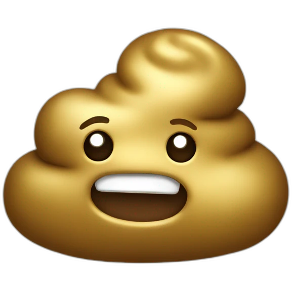 poop made of gold emoji