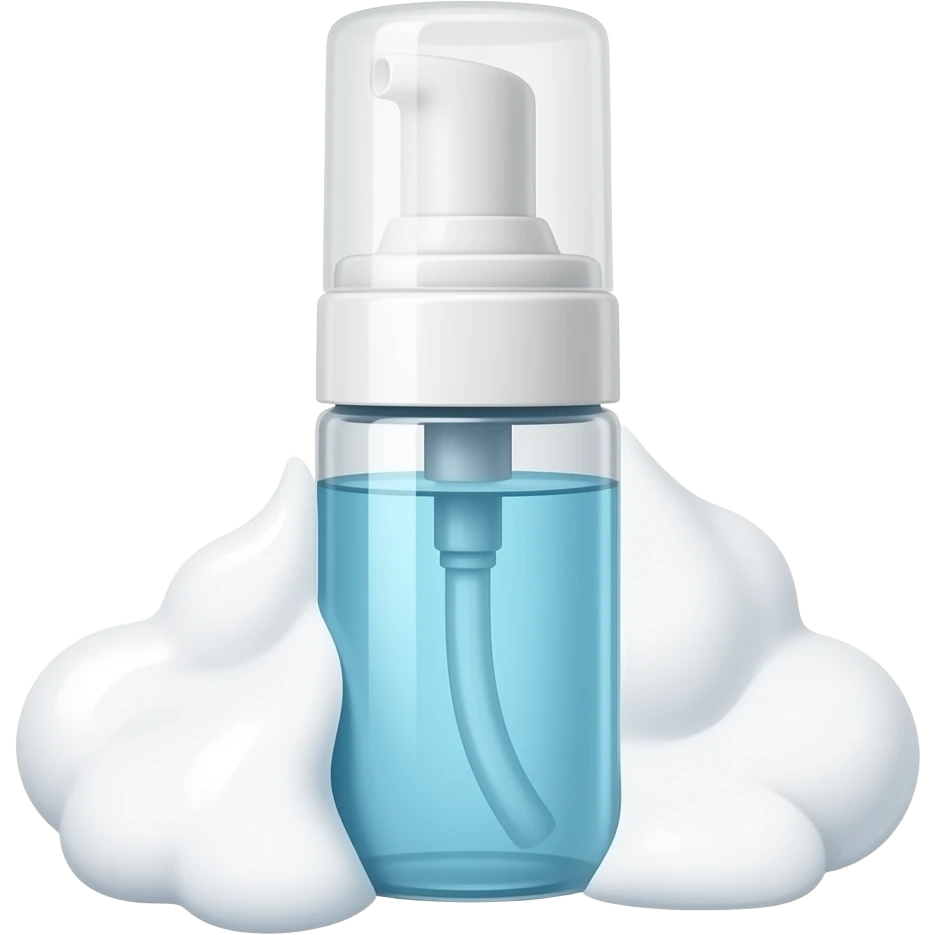 botella de espuma limpiadora de pestañas emoji