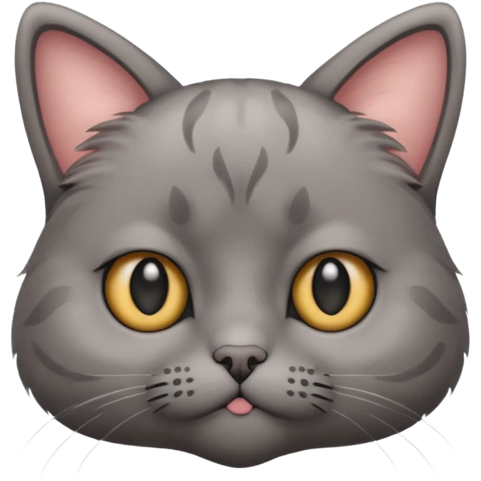 cat with a sad face emoji