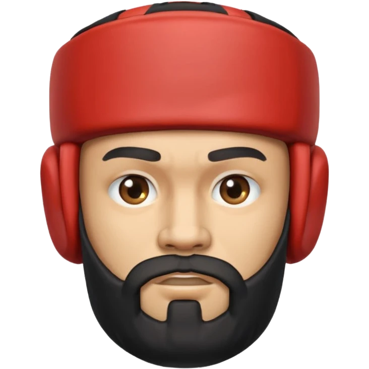 Boxer with headgear and beard























 emoji
