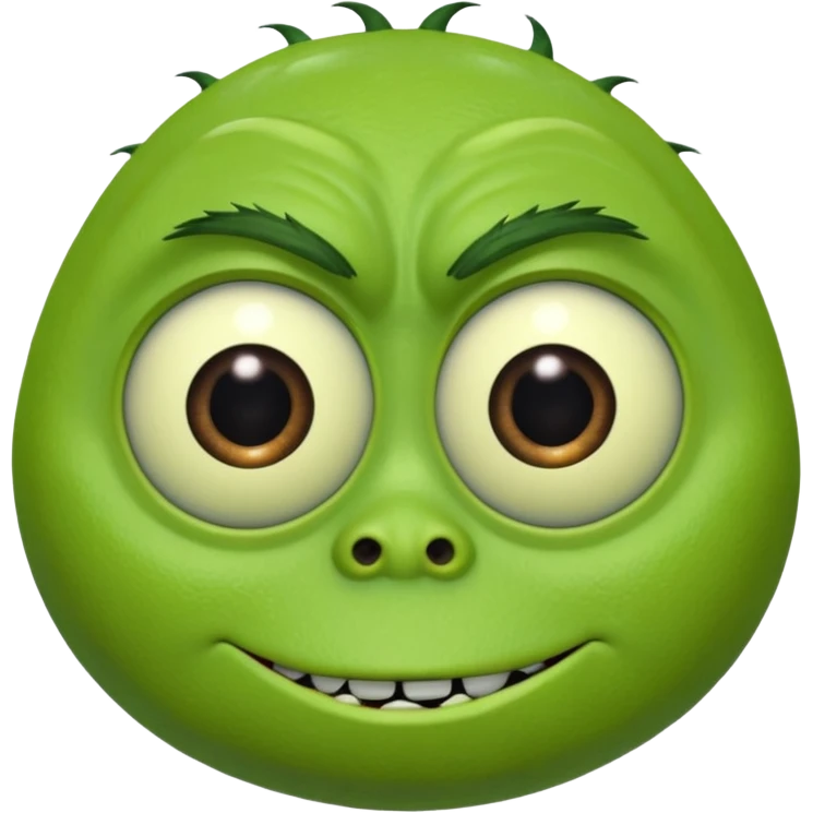 Mike Wazowski (one eye) from the Monsters Inc. movie emoji