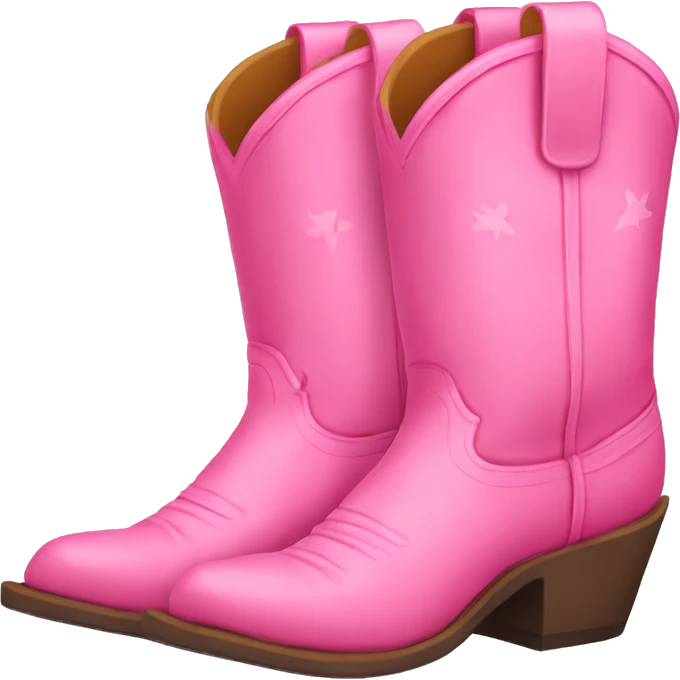 Pink cowgirl boots  emoji