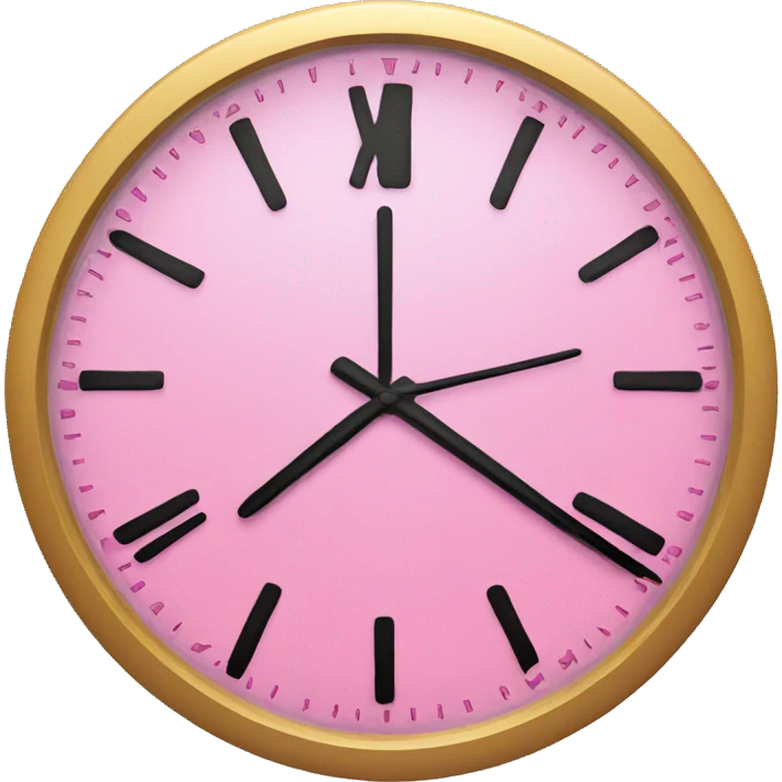 pink clock  emoji