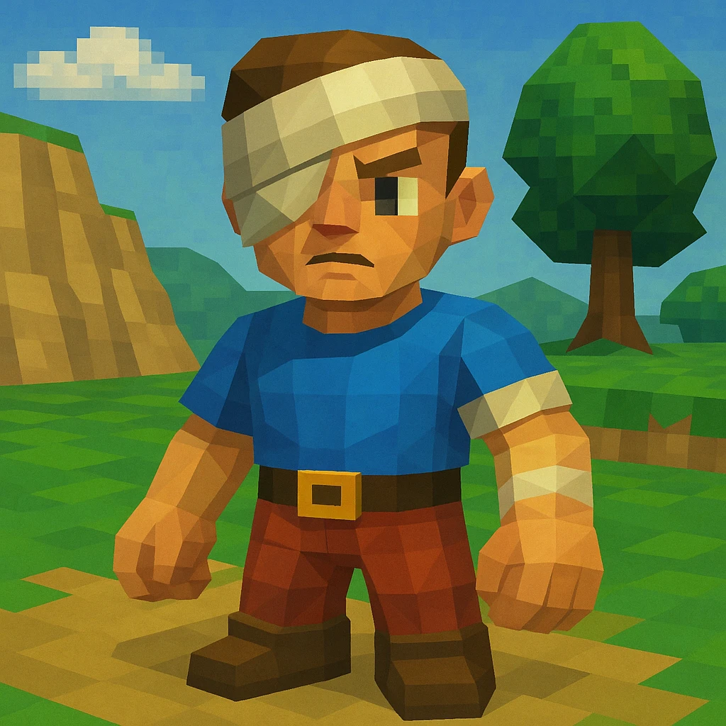 bandage, low poly 3D style, faceted look emoji