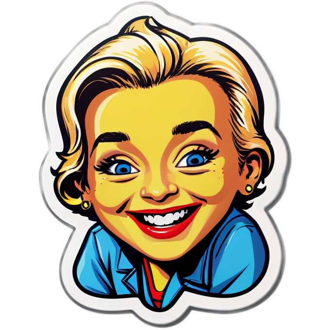 Pop art Be embarrassed Giggling emoji