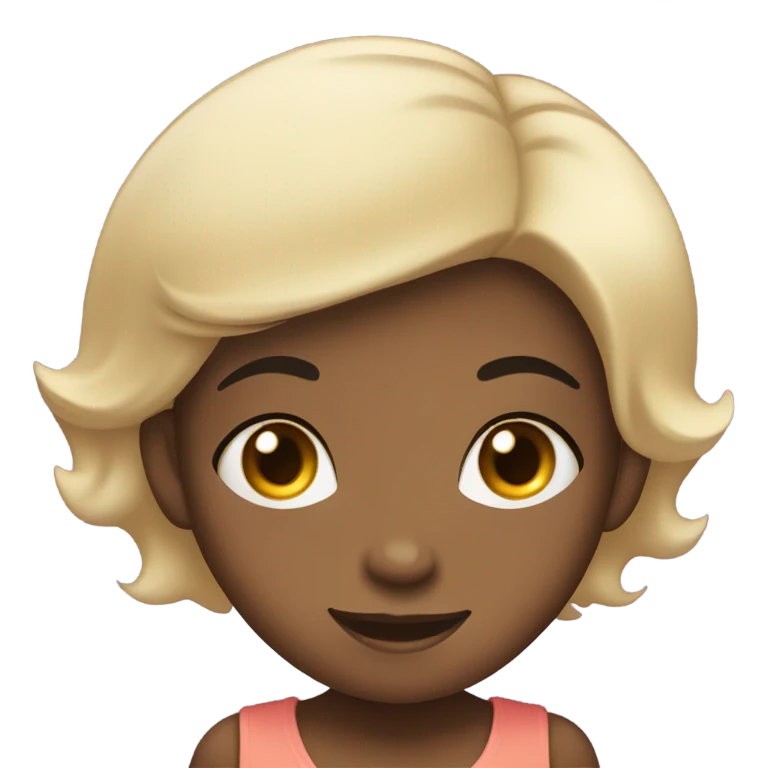 Black girl with short hair making a flirty face emoji