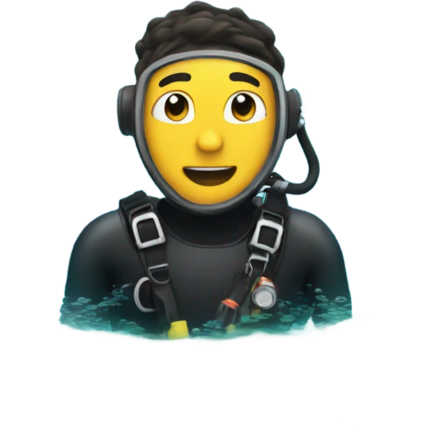 Me scuba diving emoji