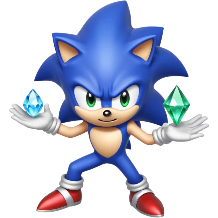 I want Sonic the hedgehog with chaos emeralds with the aura transformation super sayian emoji
