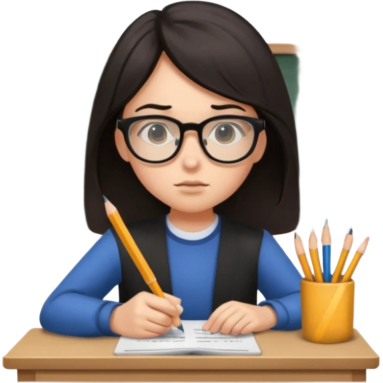 student taking test emoji